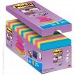 Zestaw bloczków samoprzylepnych Post-it® Super Sticky Z-Notes, mix kolorów, 16x90 kart. + 2 bloczki GRATIS R-330-SS-VP16 
