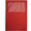 Folder kartonowy z okienkiem LEITZ A4 ciemno czerwony 