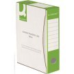 Pudło archiwizacyjne Q-CONNECT, karton, A4/80mm, biało/zielone 