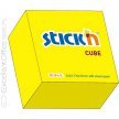 Notes samoprzylepny STICK'N Kostka 76x76mm 400 karteczek żółty neonowy 